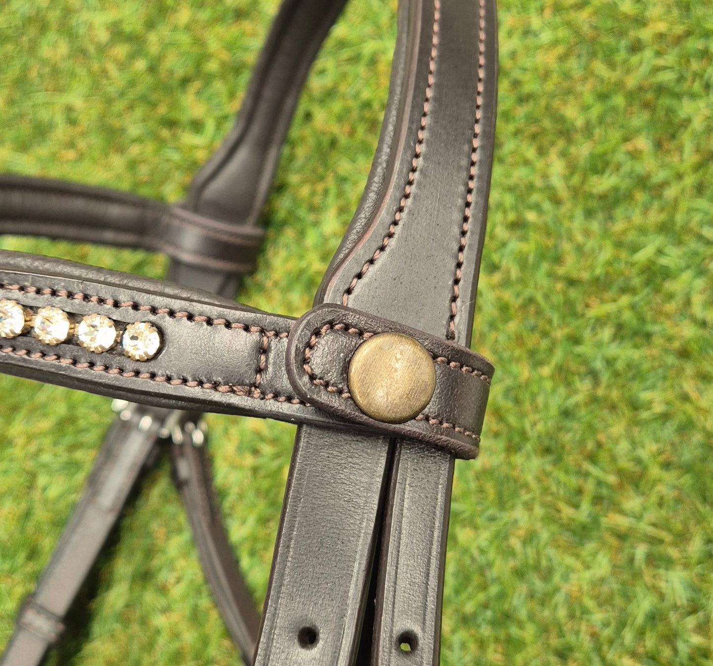 Full size Havana Premium Gel Snaffle Sales Bridle - no reins