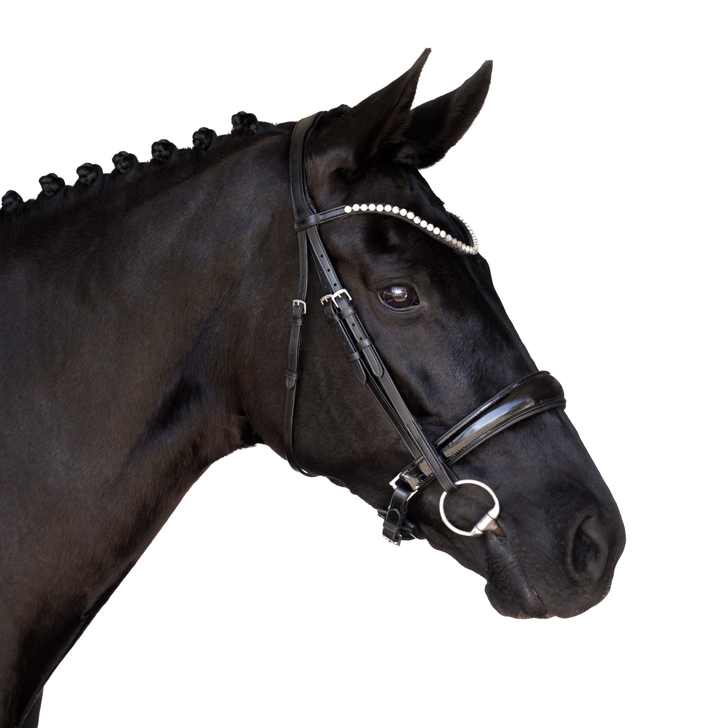 Premium Black Snaffle Bridle 'Dora'