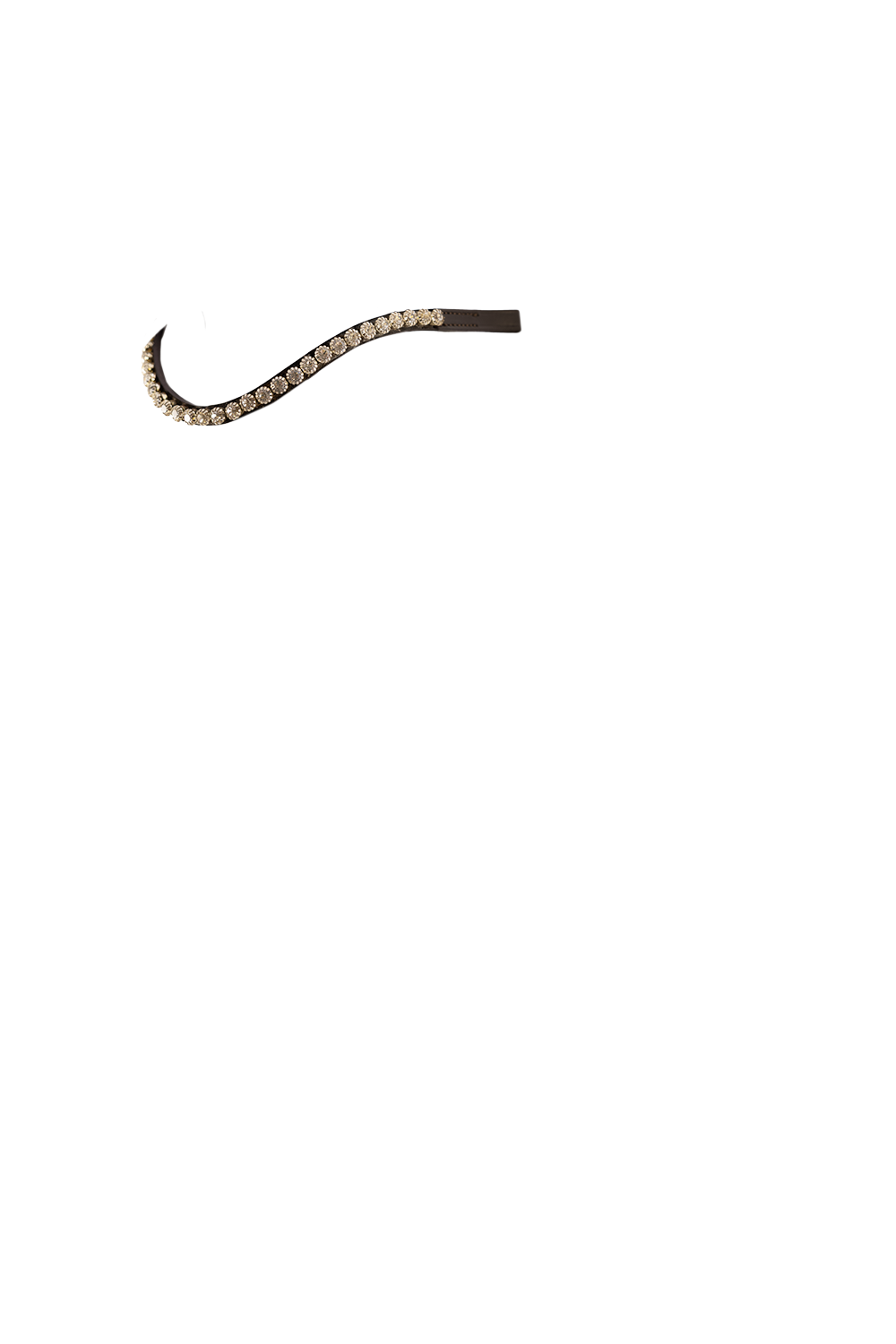 Single Row Crystal Deep Wave - Havana Browband