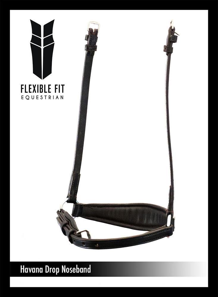 FLAT DROP - HAVANA NOSEBAND - Flexible Fit Equestrian Australia