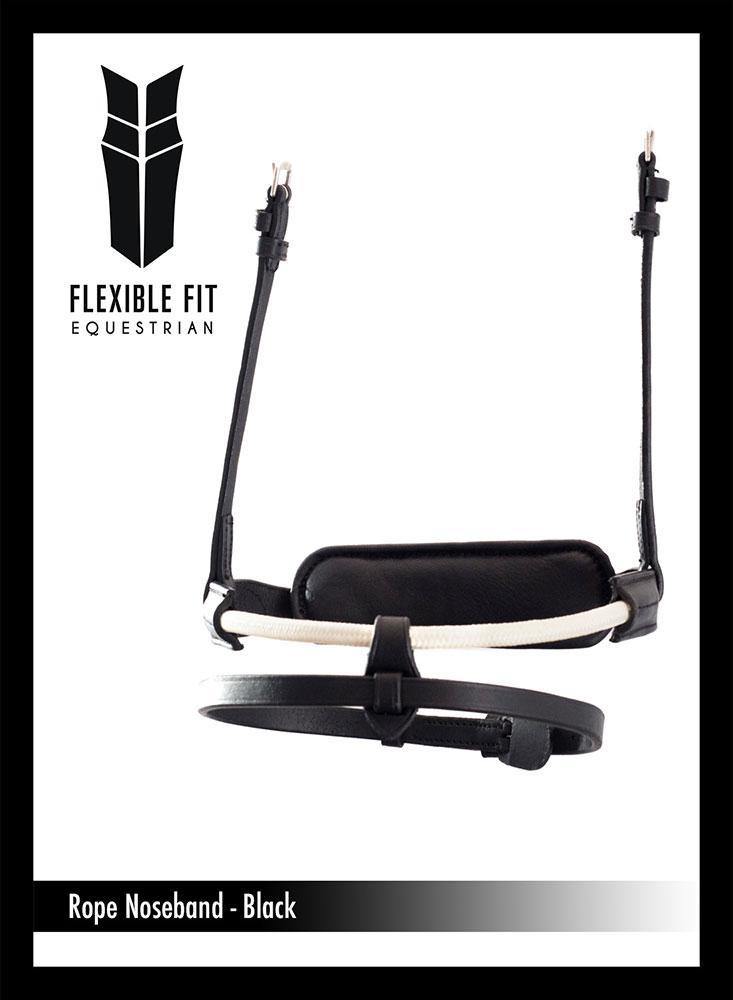 ROPE CONVERTER EVENTER - BLACK NOSEBAND - Flexible Fit Equestrian Australia