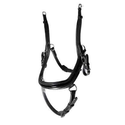 RAISED PATENT 2 IN 1 COMFORT NOSEBAND -BLACK