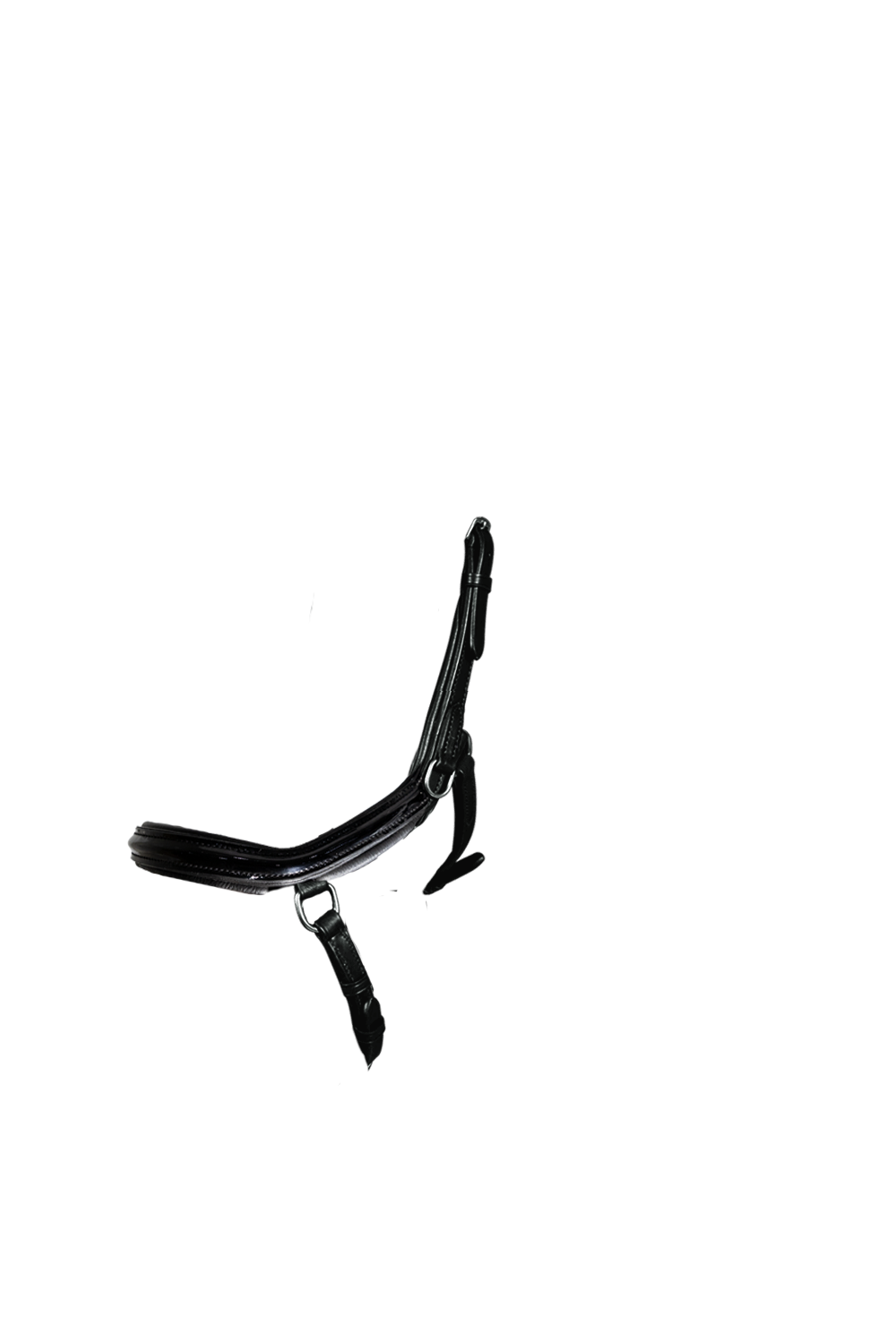 RAISED PATENT 2 IN 1 COMFORT NOSEBAND -BLACK