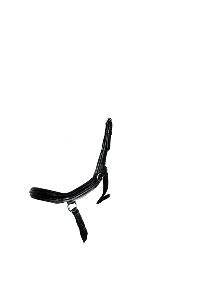 RAISED PATENT 2 IN 1 COMFORT NOSEBAND -BLACK
