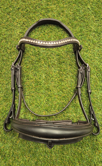 Full size Havana Premium Gel Snaffle Sales Bridle - no reins