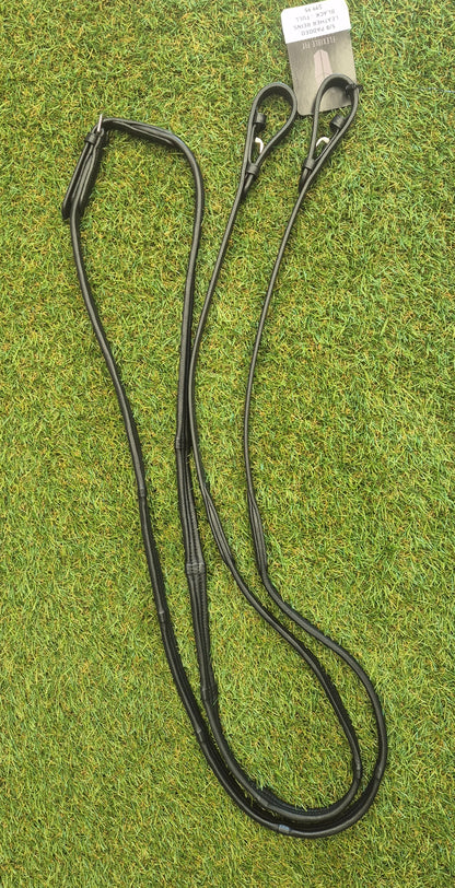 Padded Leather Reins 5/8 Black Full - sale