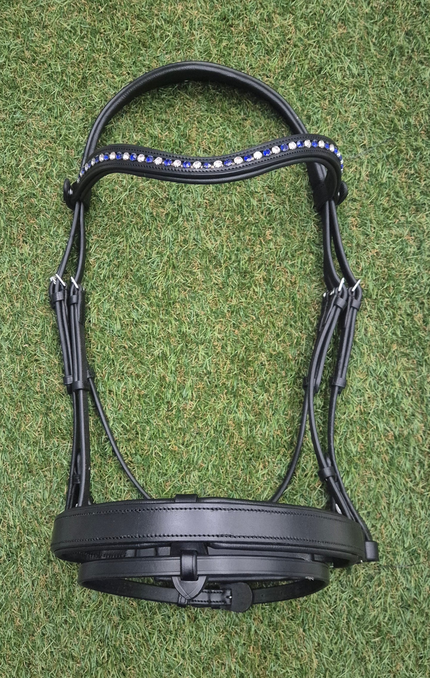 Warmblood size black premium gel snaffle sales bridle - no reins