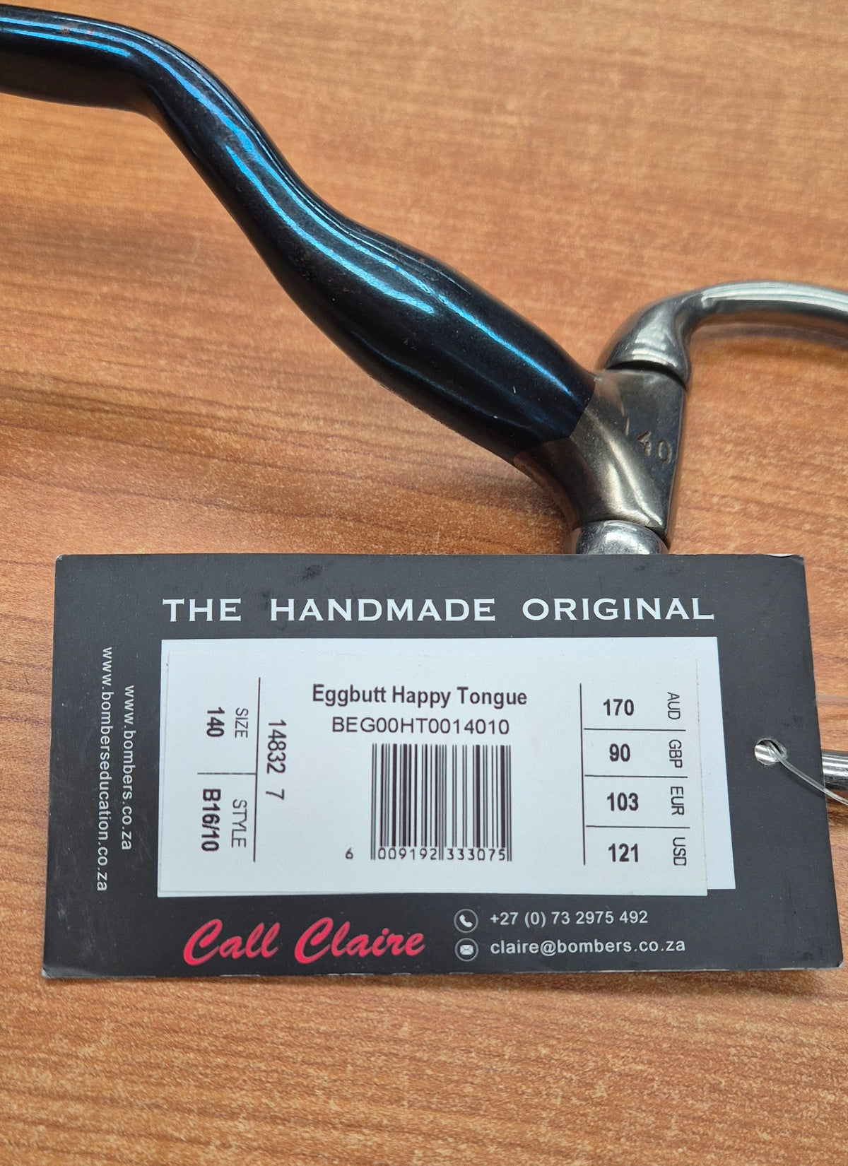 Bombers Eggbutt Happy Tongue Bit 140 - Sale