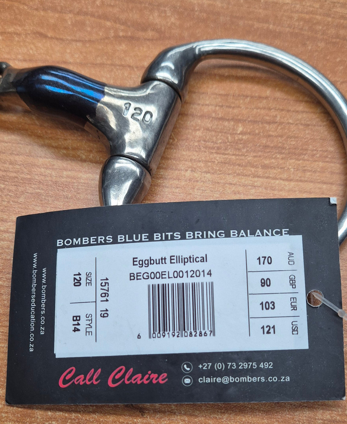 Bombers Eggbutt Elliptical Bit 120 - Sale