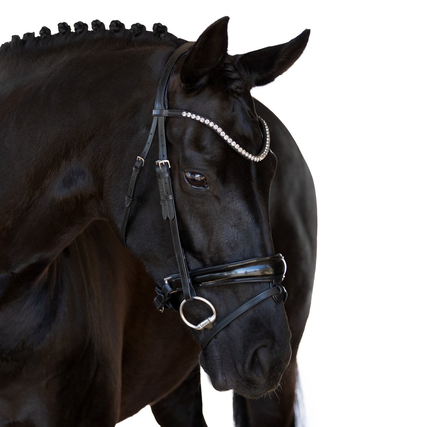 Premium Black Snaffle Bridle 'Dora'