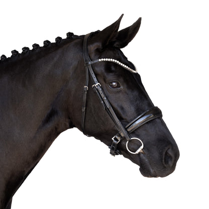 Premium Black Snaffle Bridle 'Dora'