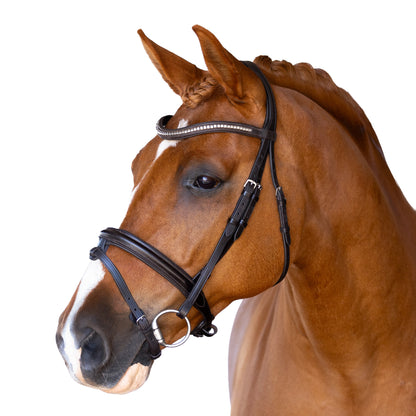 Premium Havana Snaffle Bridle 'Argent'
