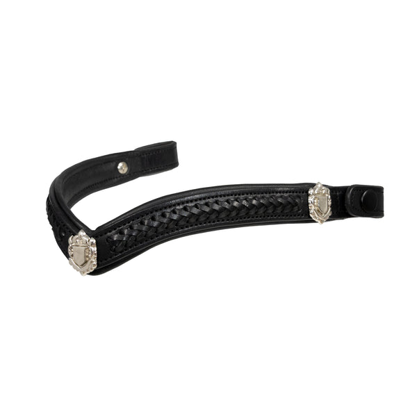 QUICK CHANGE AR PLAITED V WITH SHIELDS - BLACK BROWBAND