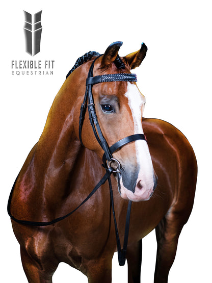 Premium Havana Show Snaffle Bridle 'lilou'