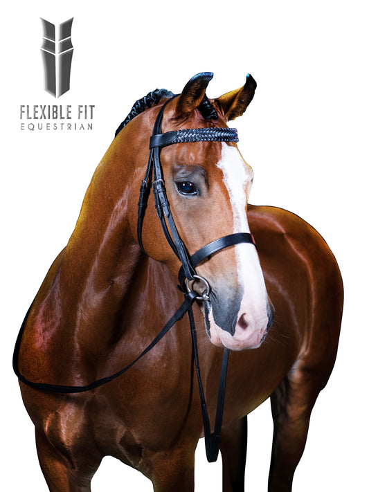 Premium Havana Show Snaffle Bridle 'lilou'