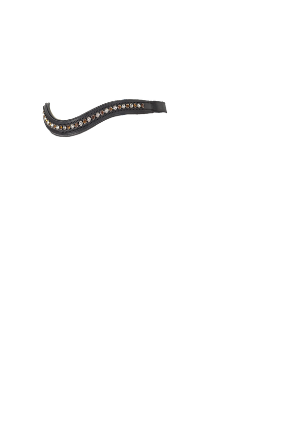 BROWN AND CLEAR CRYSTAL MID THIN WAVE - HAVANA BROWBAND