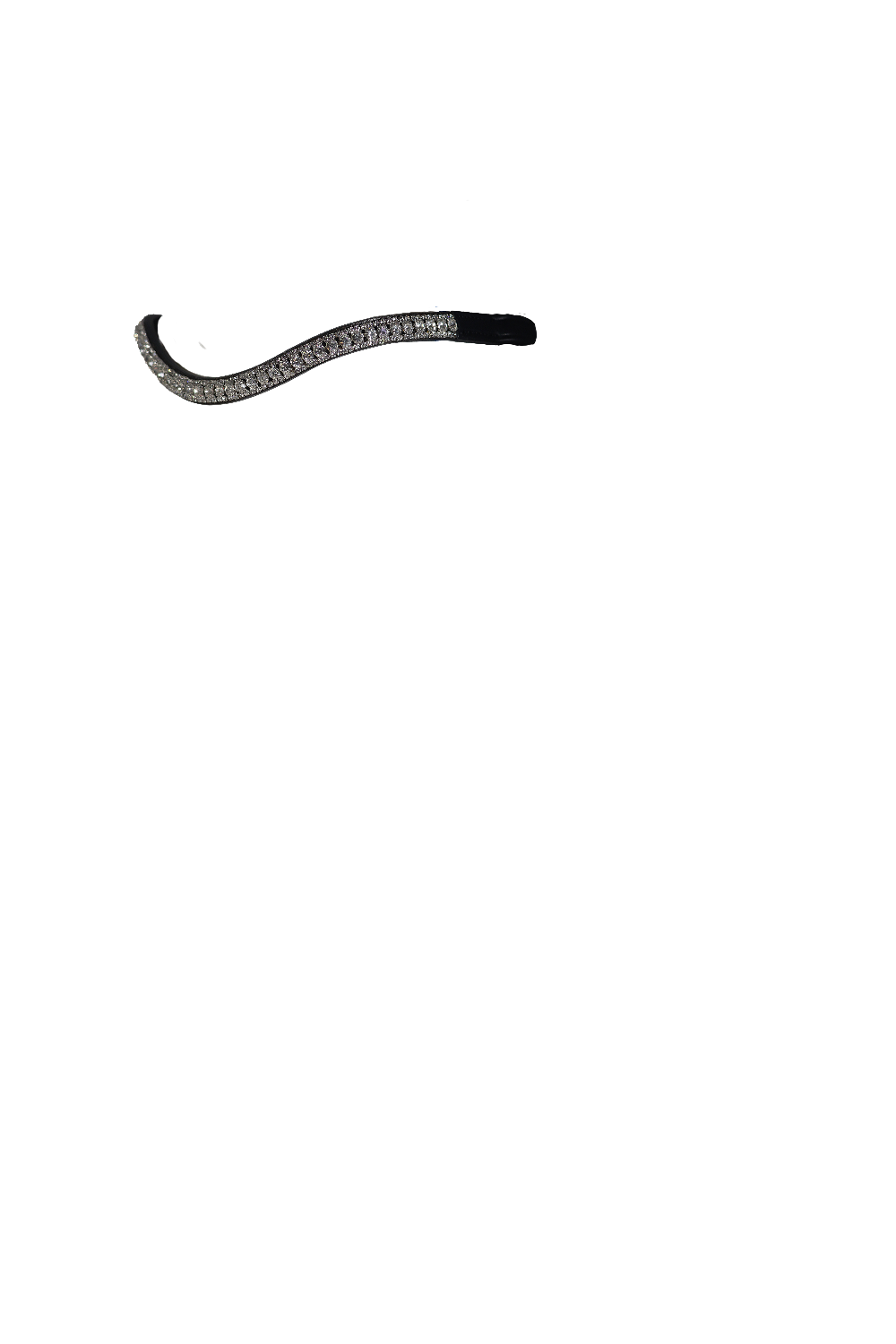 Clear Thin Crystal Wave - Black Browband