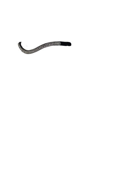 Clear Thin Crystal Wave - Black Browband