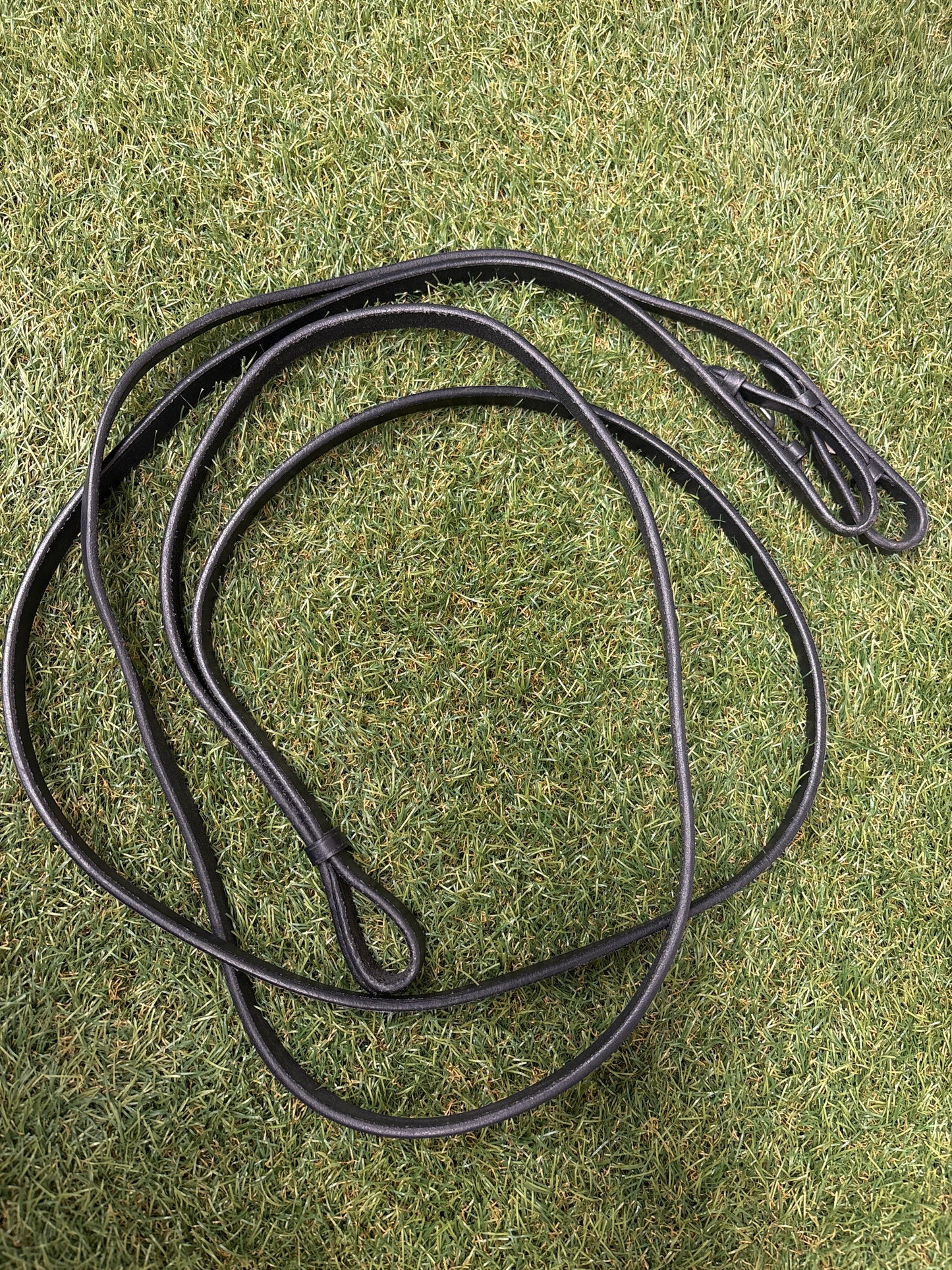 PONY/COB Curb Leather Reins - Black