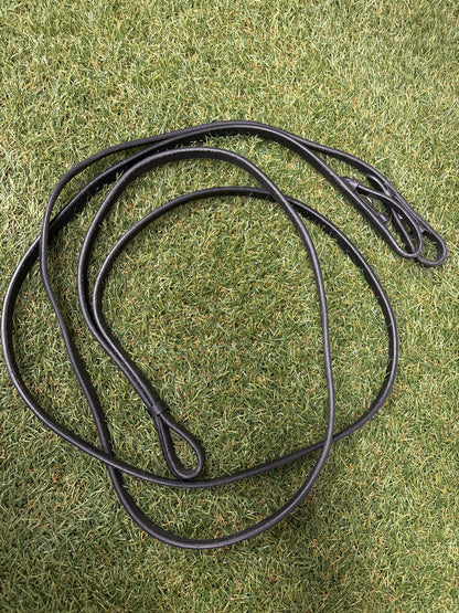 PONY/COB Curb Leather Reins - Black