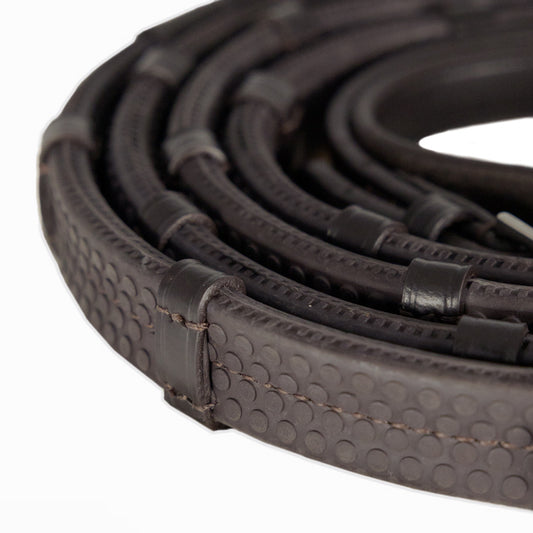 Rubber Grip Split Havana Reins