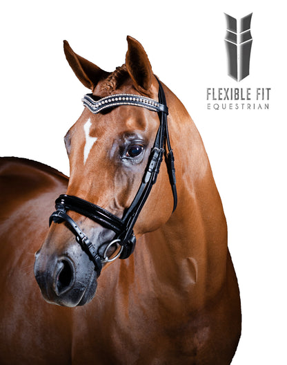 Premium Black Snaffle Bridle 'Arvia'