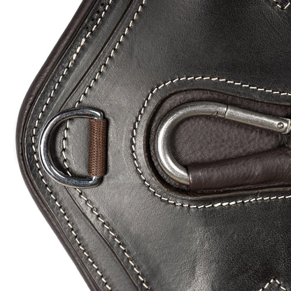 Anatomical Short Stud Girth - Blue & White Elastic