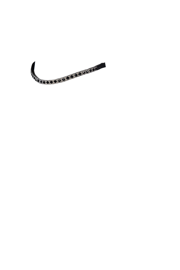Black and clear hotfix Crystal Wave - Black Browband