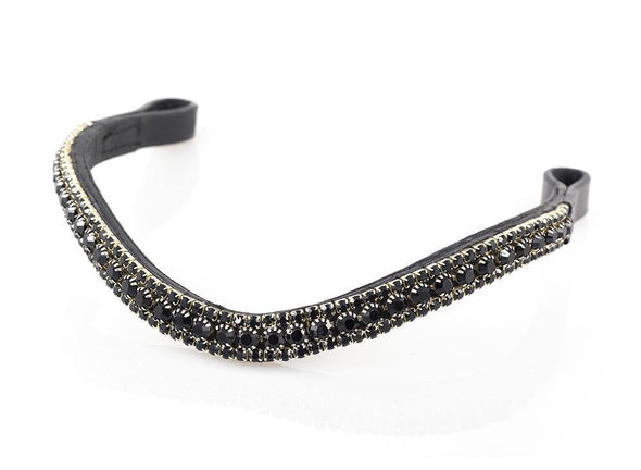 Black on Black Wave Horse Browband