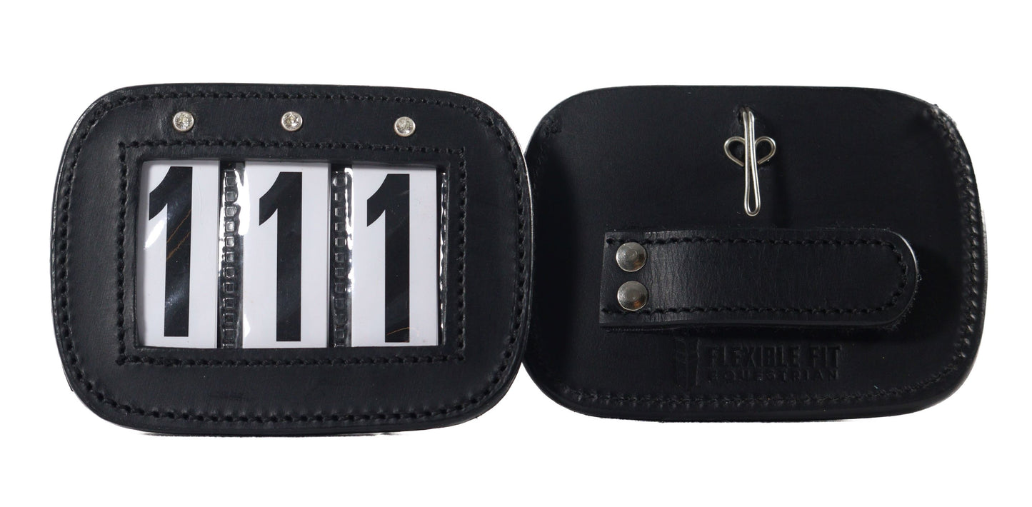 LEATHER BRIDLE NUMBER HOLDERS WITH CRYSTALS