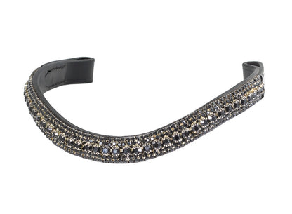 Premium Black Snaffle Bridle 'Shine'