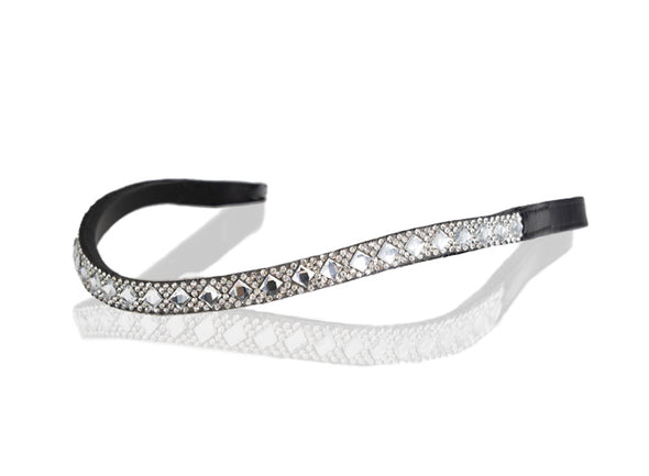 Clear hotfix Crystal Wave - Black Browband