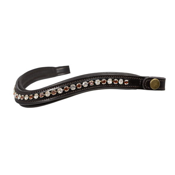 QUICK CHANGE BROWN AND CLEAR CRYSTAL MID THIN WAVE - HAVANA BROWBAND