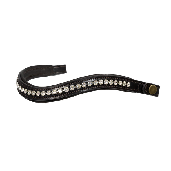 QUICK CHANGE CLEAR CRYSTAL MID THIN WAVE - HAVANA BROWBAND