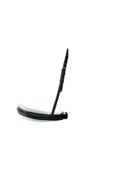 Contour White Padded Crank - Black Double Bridle Noseband