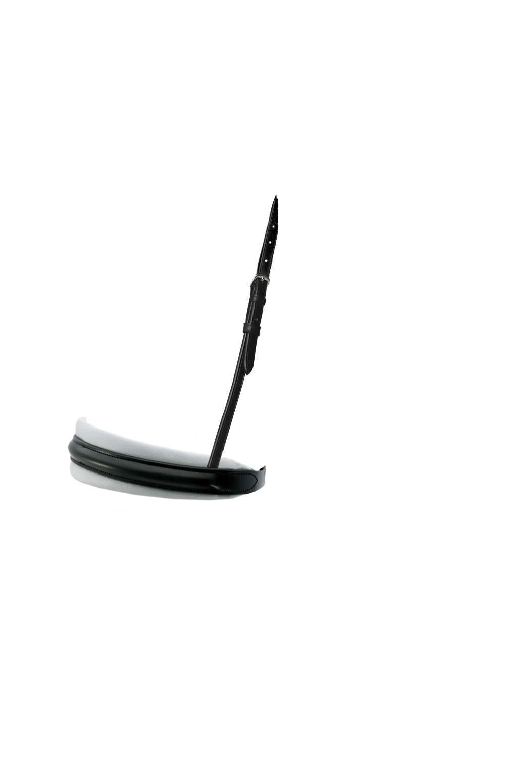 Contour White Padded Eventer - Black Double Bridle Noseband