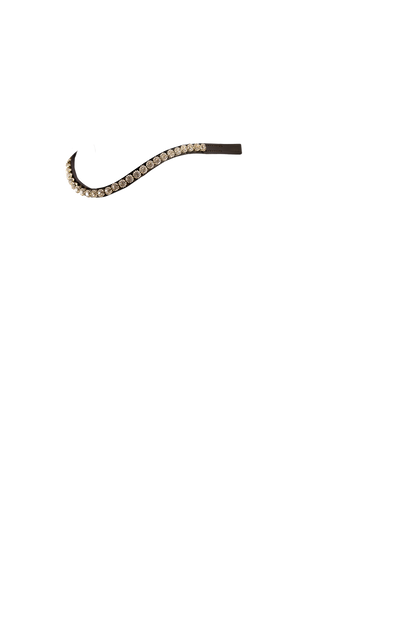 Single Row Crystal Deep Wave - Havana Browband