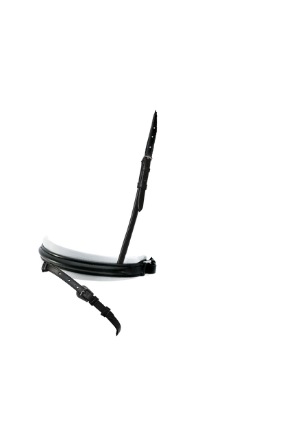 Contour White Padded Hanoverian Crank - Black Noseband