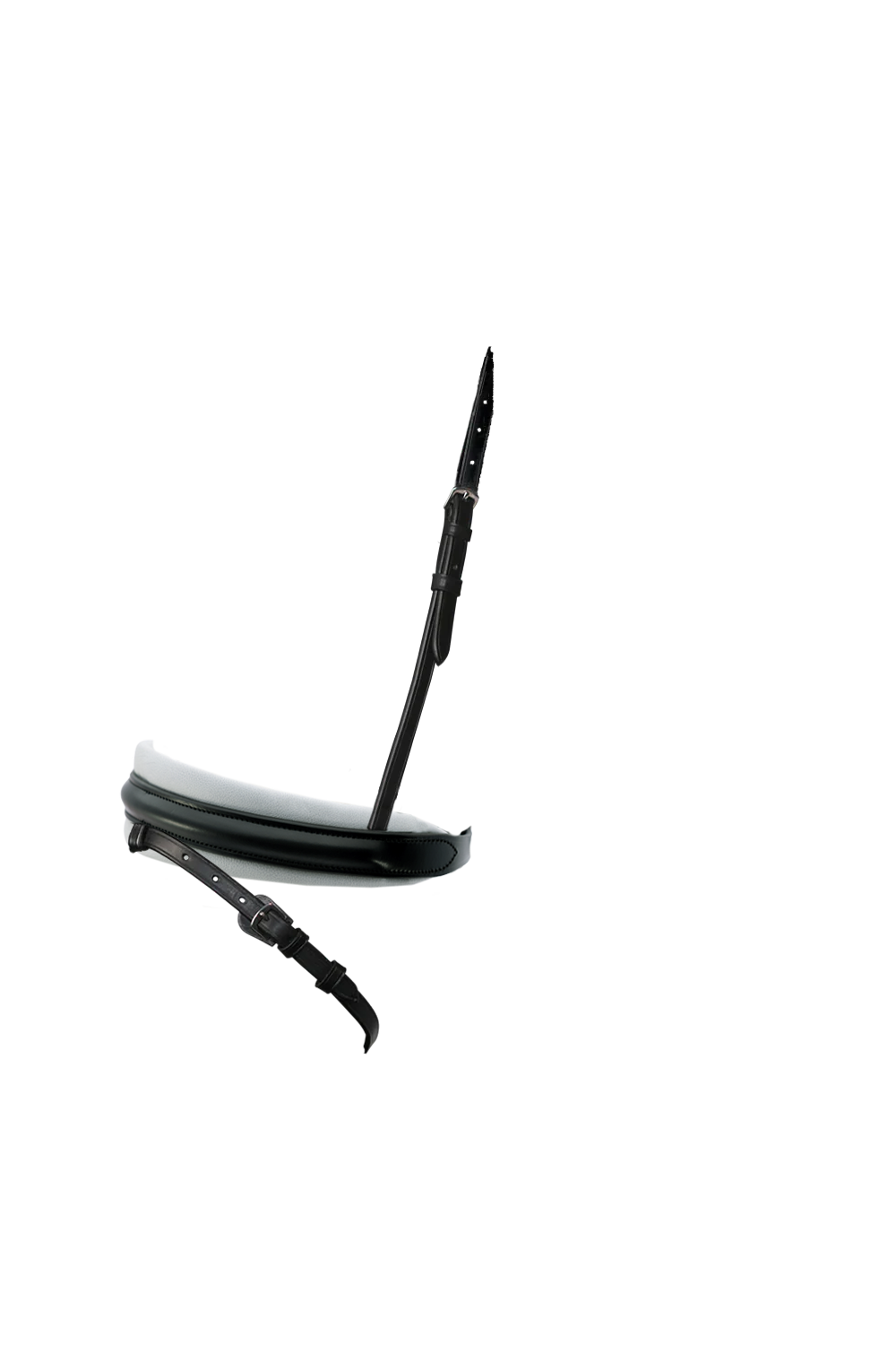 Contour Plain White Padded Hanoverian Eventer - Black Noseband