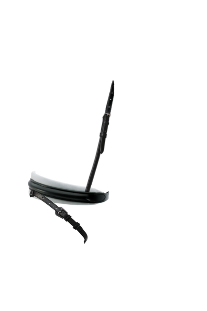 Contour Plain White Padded Hanoverian Eventer - Black Noseband