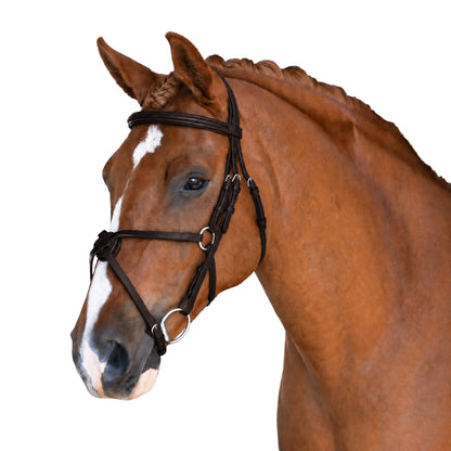 Premium Havana Snaffle Bridle 'Cia'