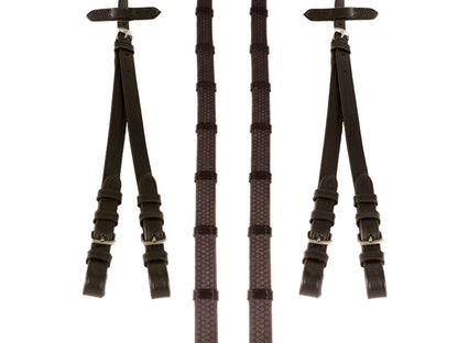 Rubber Grip Split Havana Reins