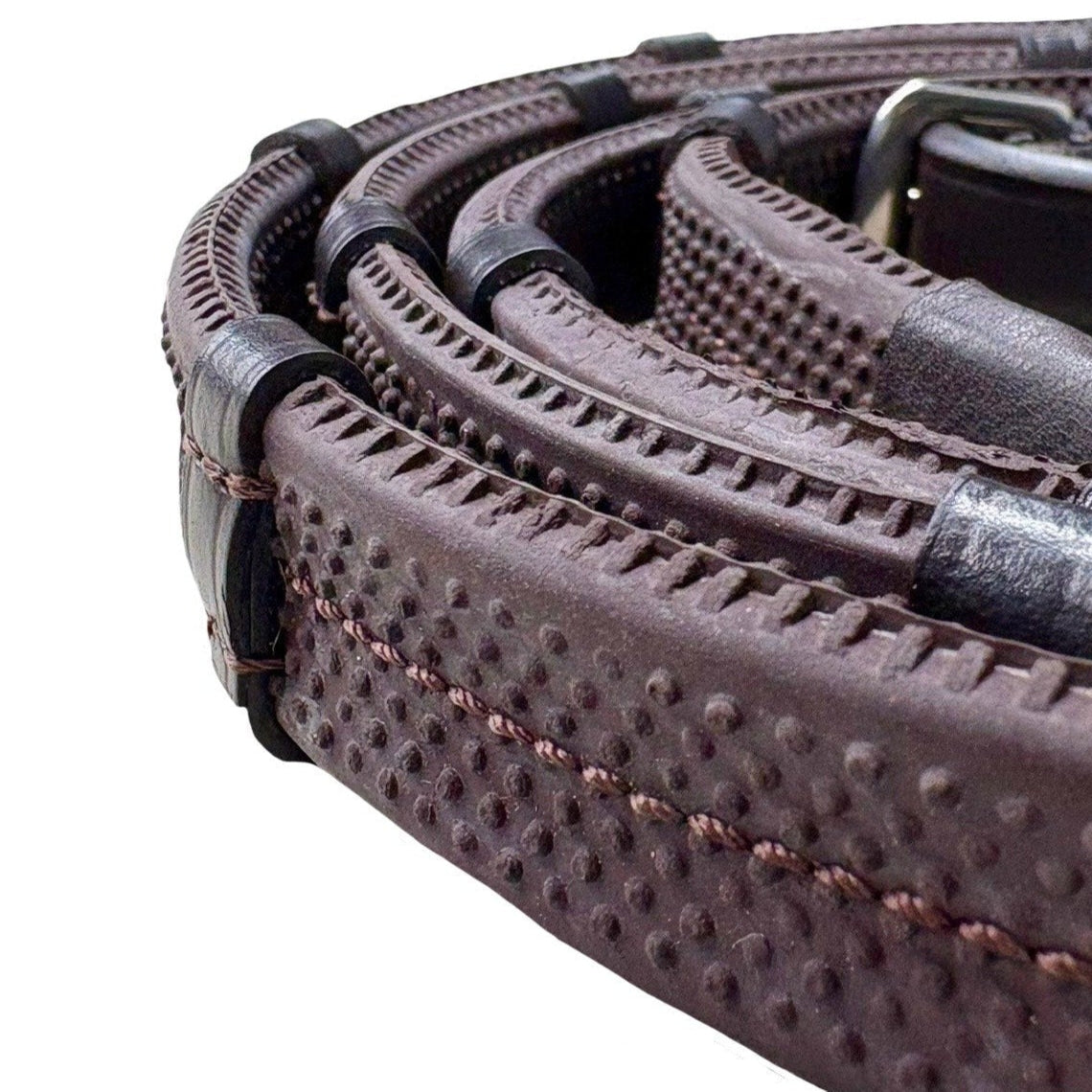 Pimple Grip Rubber Reins - Havana