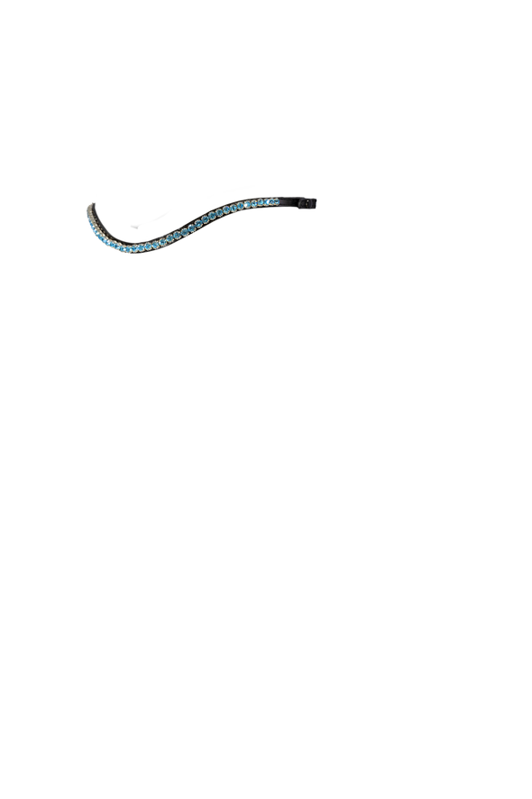 QUICK CHANGE BLUE SINGLE ROW WAVE - BLACK BROWBAND