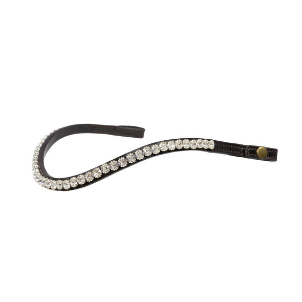 QUICK CHANGE CLEAR SINGLE ROW WAVE - HAVANA BROWBAND