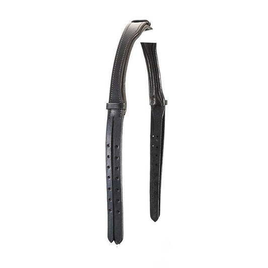 2 IN 1 COMBINATION DOUBLE GEL PADDED ANATOMICAL HEADPIECE 4/8 WIDE CHEEK STRAPS - HAVANA - Flexible Fit Equestrian Australia