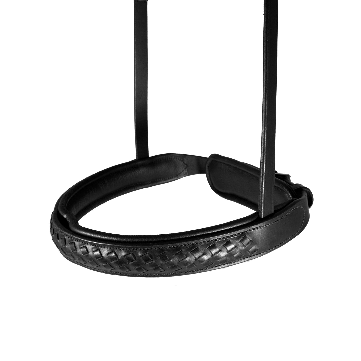STRAIGHT PLAITED CONVERTER EVENTER - BLACK SNAFFLE / DOUBLE NOSEBAND