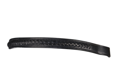 AMANDA PLAITED STRAIGHT - BLACK BROWBAND - Flexible Fit Equestrian Australia