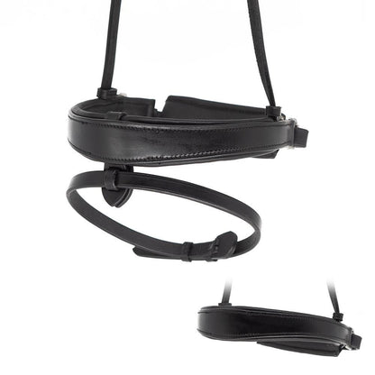 ANATOMICAL FLAT PLAIN CONVERTER CRANK - BLACK SNAFFLE/DOUBLE NOSEBAND - Flexible Fit Equestrian Australia