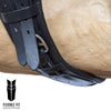 ANATOMICAL INBUILT ELASTIC DRESSAGE GIRTH - BLACK - Flexible Fit Equestrian Australia